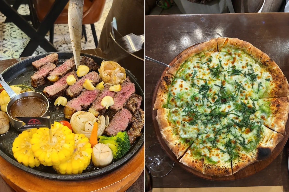 The menu at Herbal Pizza and Steak Hoi An focuses on authentic and uniquely crafted Italian-style pizzas and steaks 